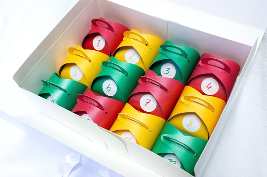 2025 12-Day Candleflare Advent Calendar with Handmade Soy Candles - 12 Days of Christmas