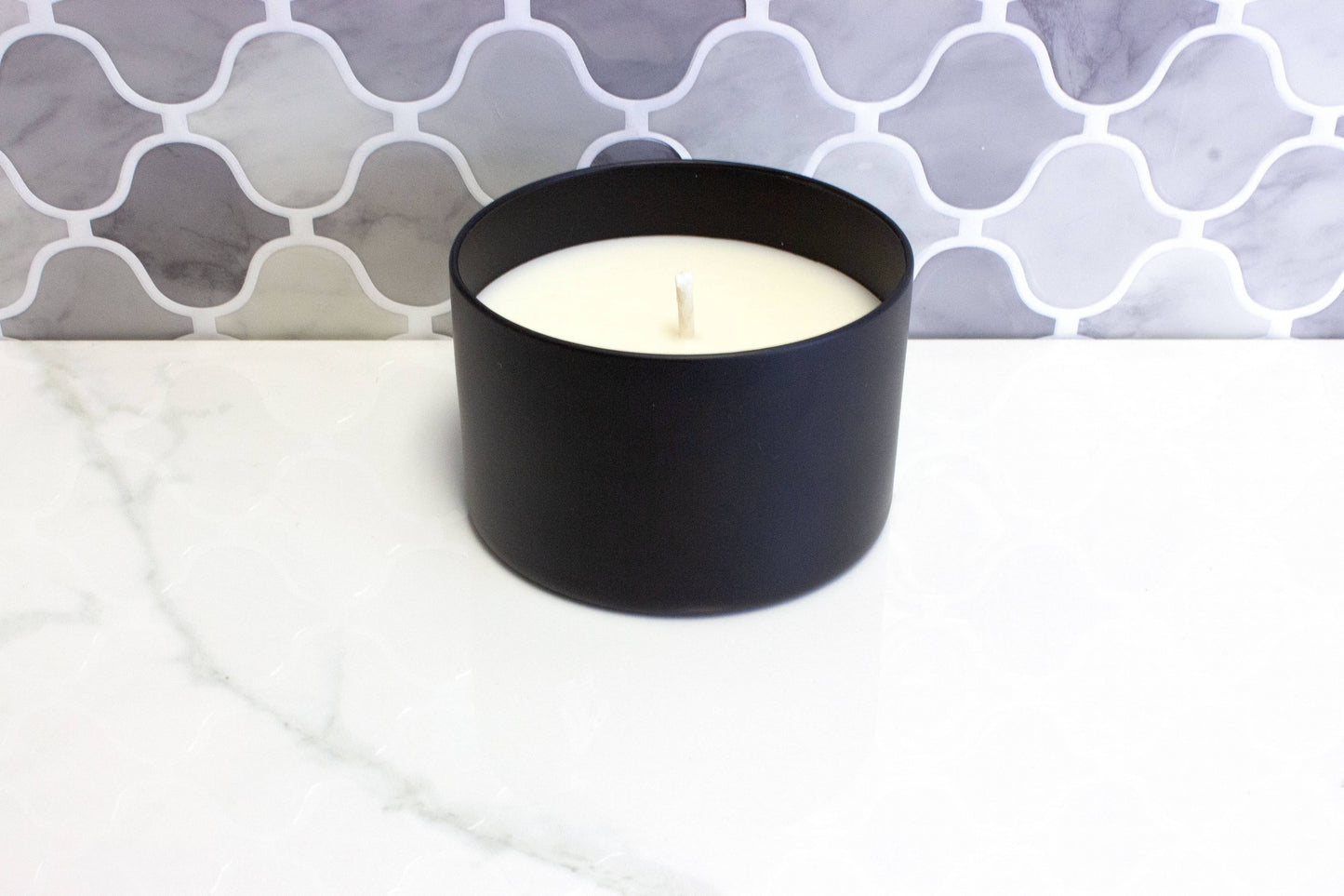 Campfire Marshmallow Handmade Soy Candle in Black 8oz Tin