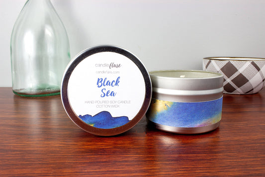 Black Sea Soy Handmade Candle in 4oz Tin