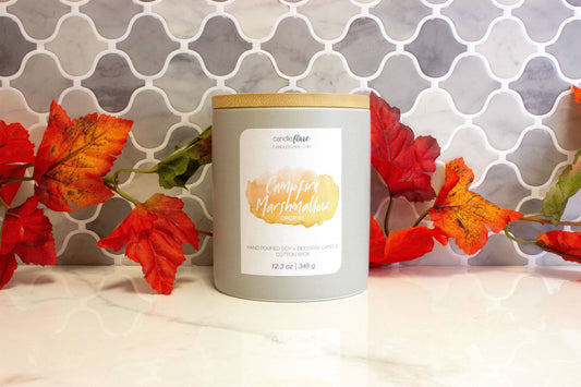 Campfire Marshmallow Handmade Soy Candle in Ceramic Modern Tumbler