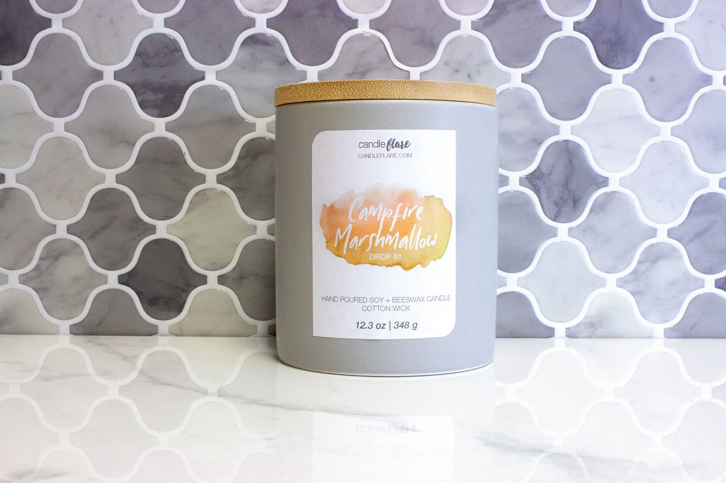 Campfire Marshmallow Handmade Soy Candle in Ceramic Modern Tumbler