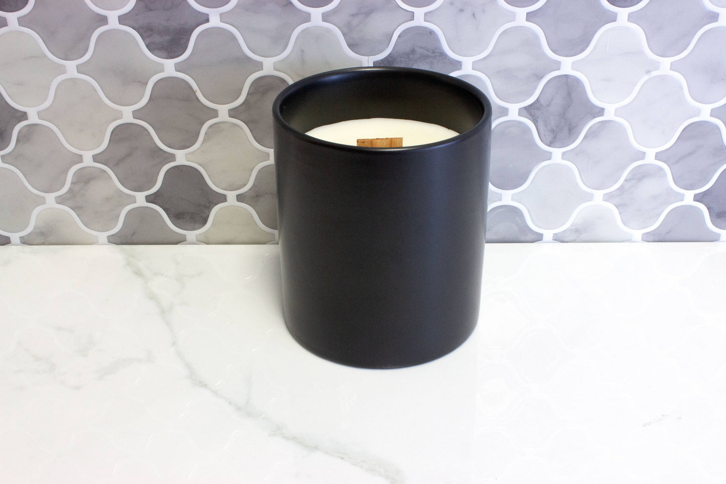 Apples + Maple Bourbon Handmade Soy Candle in Ceramic Modern Tumbler