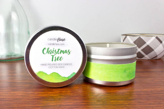 Christmas Tree Handmade Soy Candle in 4oz Tin