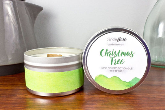 Christmas Tree Handmade Soy Candle in 8oz Tin