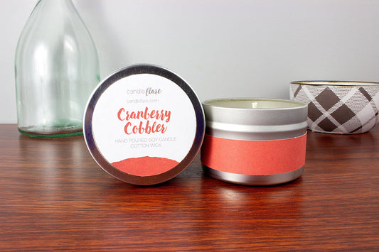 Cranberry Cobbler Handmade Soy Candle in 4oz Tin