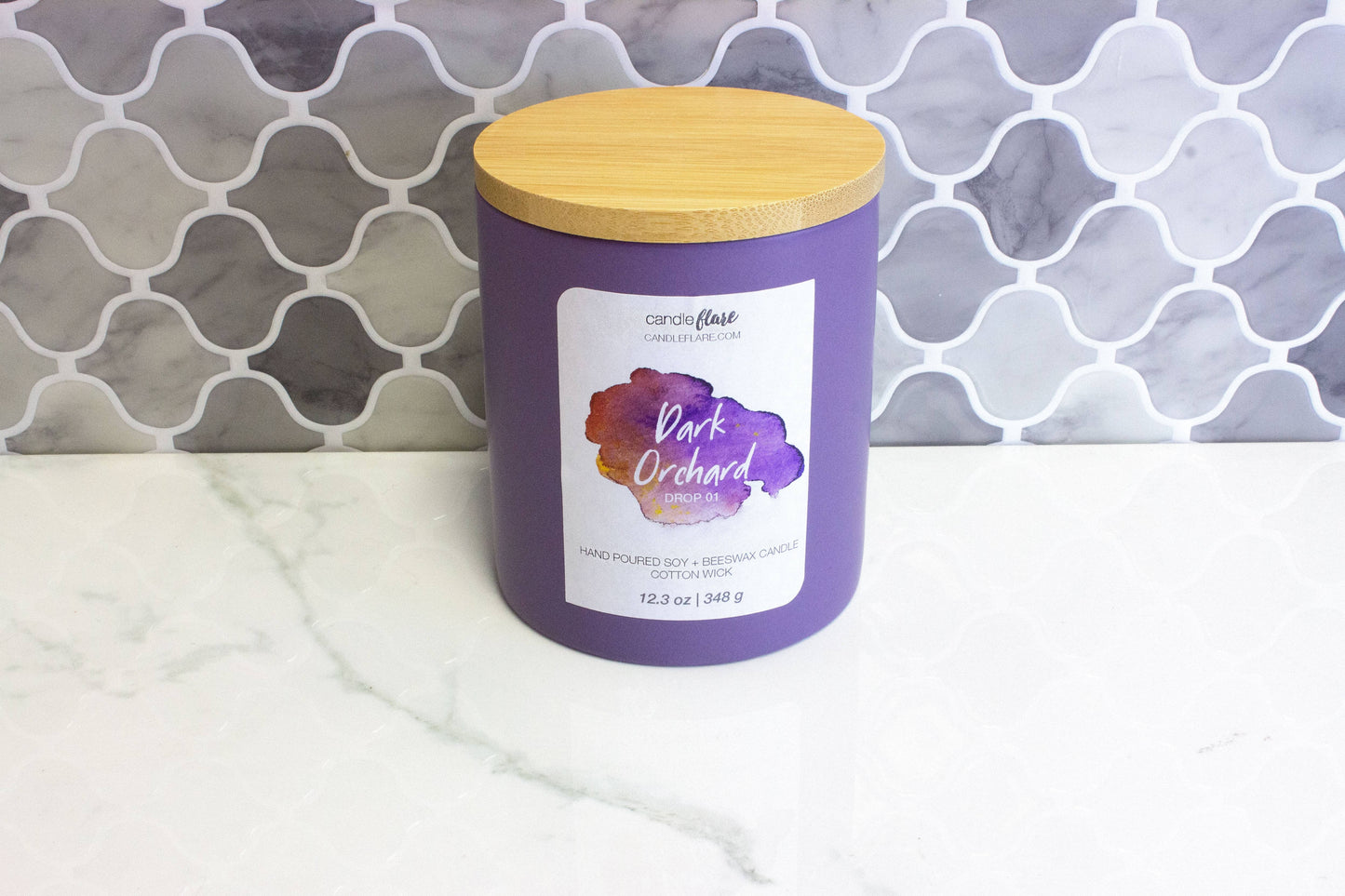 Dark Orchard Handmade Soy Candle in Ceramic Modern Tumbler