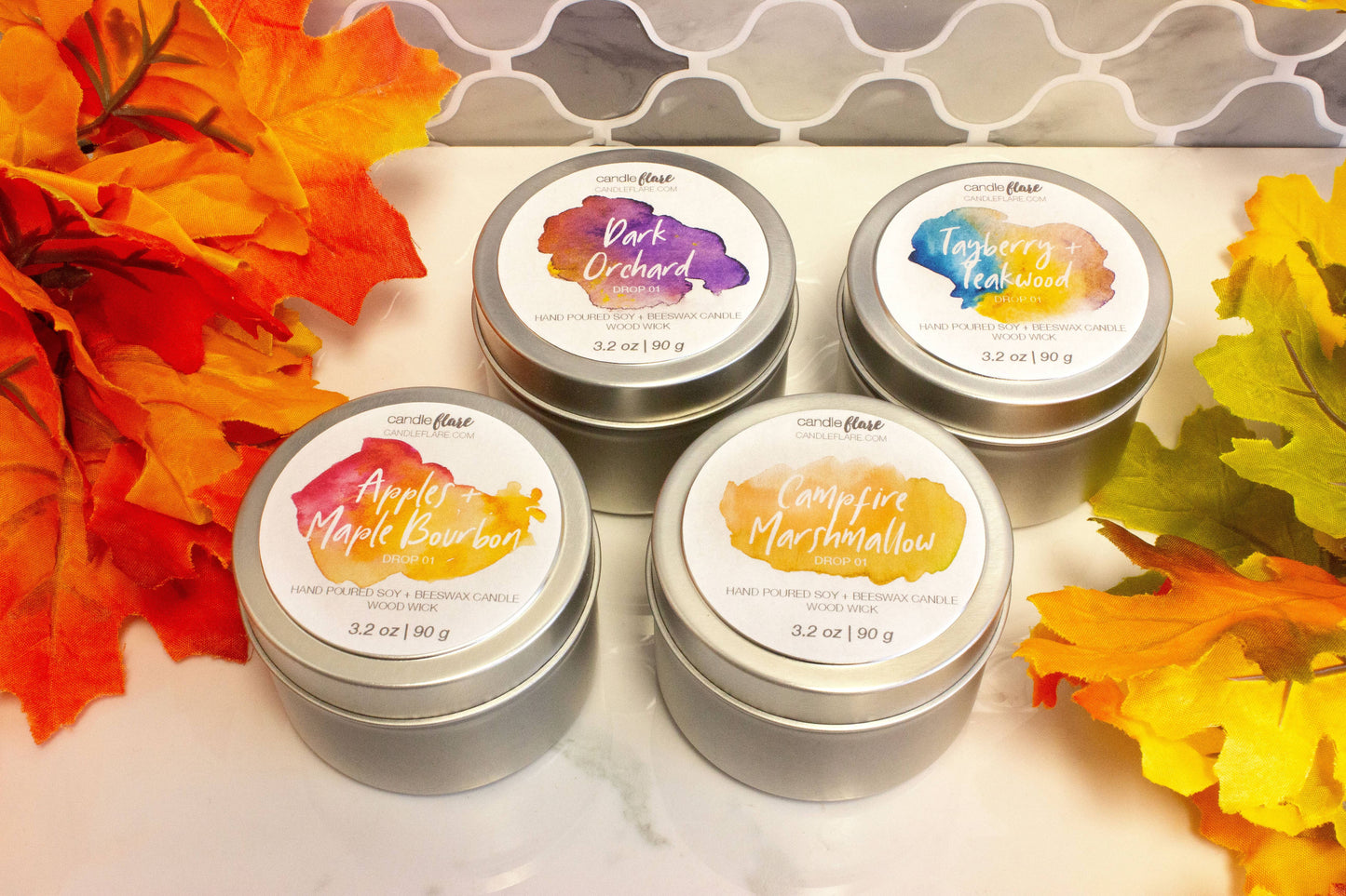 DROP 01: Cozy Season - Fall 2025 Discovery Set - Handmade Soy Candles in 4oz Tins
