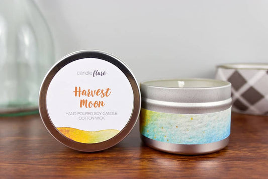 Harvest Moon Handmade Soy Candle in 4oz Tin