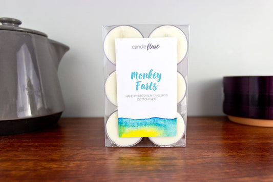 Monkey Farts Handmade Soy Tealights