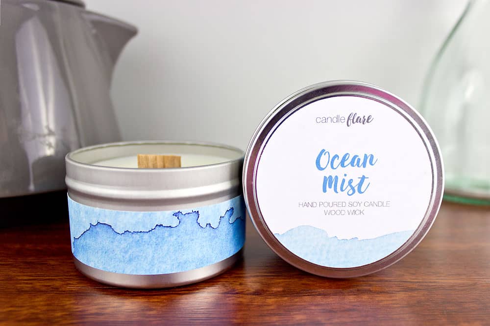 Ocean Mist Handmade Soy Candle in 8oz Tin