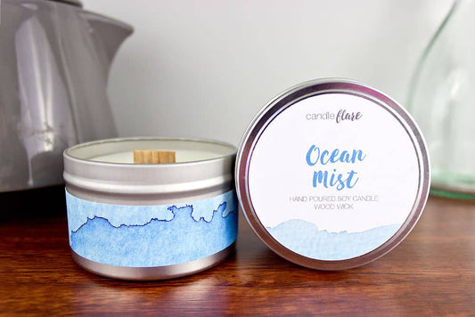 Ocean Mist Handmade Soy Candle in 8oz Tin