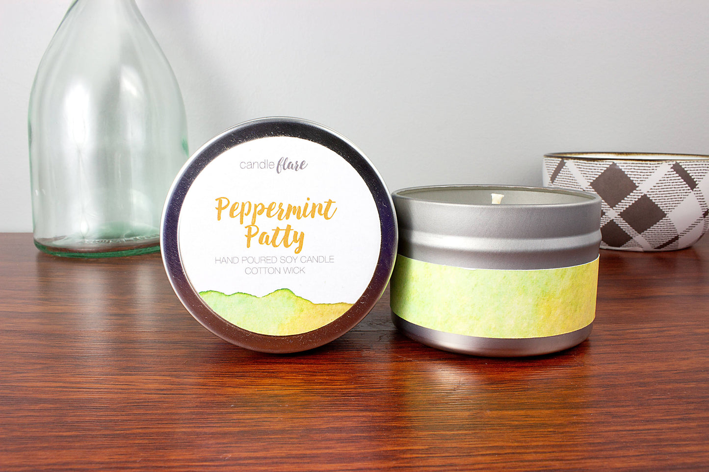 Peppermint Patty Handmade Soy Candle in 4oz Tin