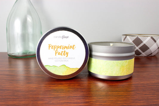 Peppermint Patty Handmade Soy Candle in 4oz Tin