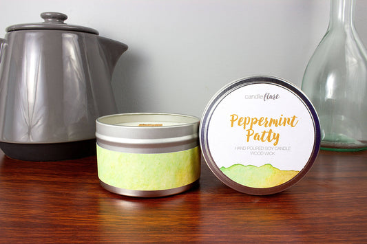 Peppermint Patty Handmade Soy Candle in 8oz Tin