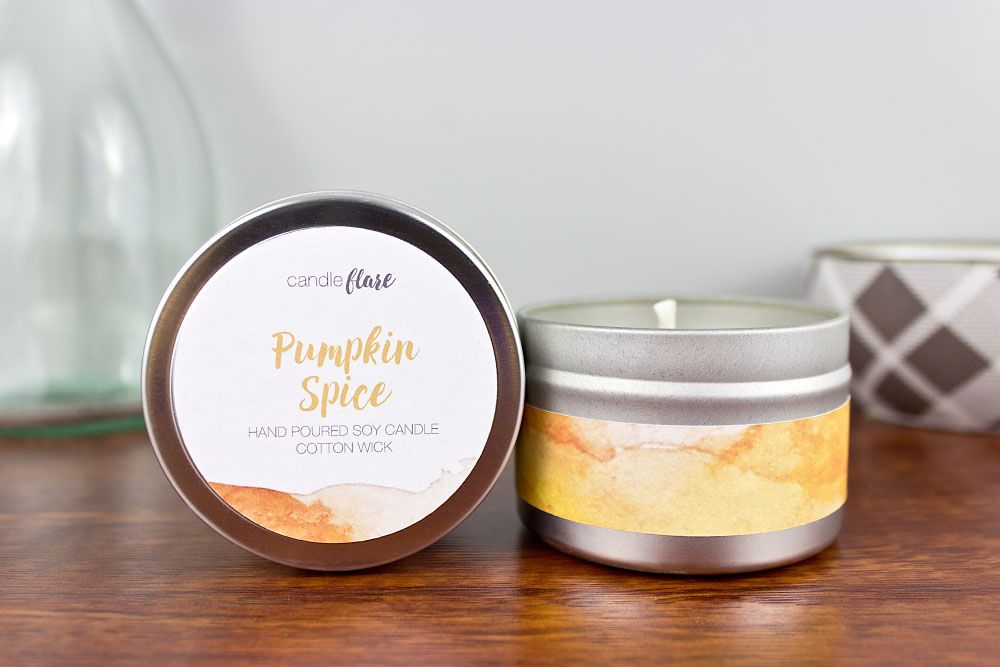 Pumpkin Spice Handmade Soy Candle in 4oz Tin