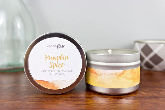 Pumpkin Spice Handmade Soy Candle in 4oz Tin