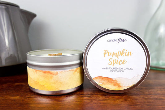 Pumpkin Spice Handmade Soy Candle in 8oz Tin