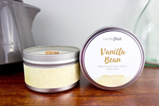 Vanilla Bean Handmade Soy Candle in 8oz Tin