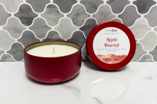 Apple Harvest Handmade Soy Candle in 8oz Limited Edition Tin