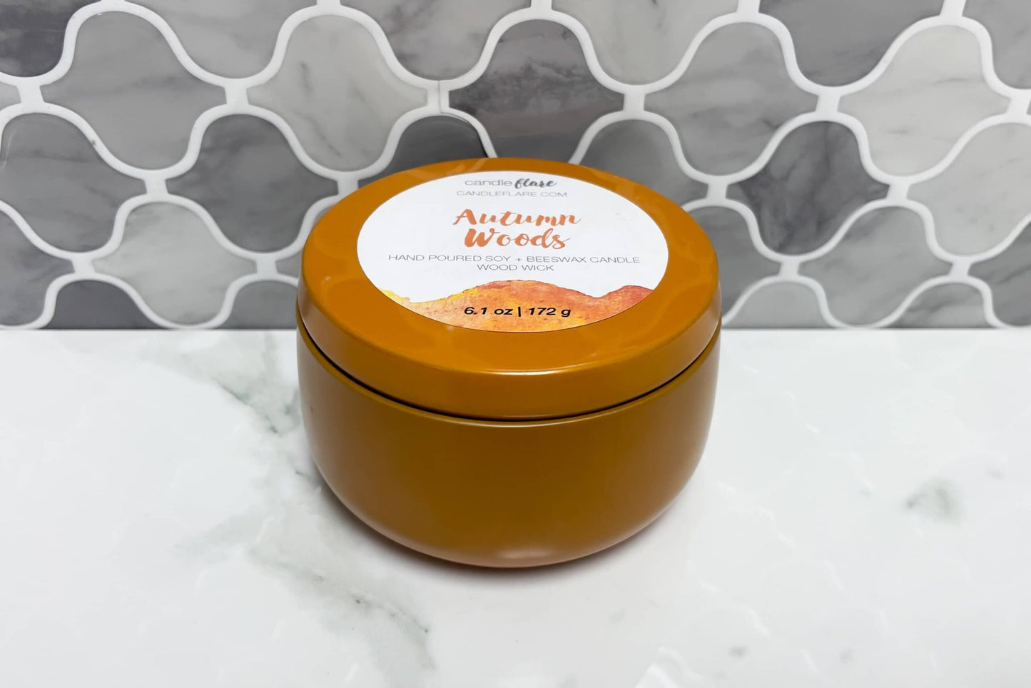 Autumn Woods Handmade Soy Candle in 8oz Limited Edition Tin