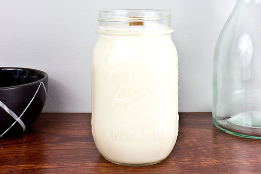 Apple Harvest Handmade Soy Candle in Pint Mason Jar